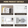 Aluminium Medicine Cabinet Mirror With 3 Colors LED Light And Defogging Function - White
