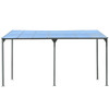Outdoor Wall Mounted Gazebo With Sloped Roof Design, Uv Protection, And Durable Iron Frame - Gray