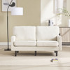 Mid Century Modern Loveseat Sofa With USB Ports, Removable Pillow Cover