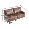 Mid Century Modern Loveseat Sofa With USB Ports, Removable Pillow Cover