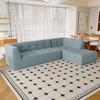 Modular Combination Living Room Sofa Set, Modern Minimalist Sofa, Living Room Upholstered Sofa Bed, Bedroom, 2 Pieces Computer Free Combination, L - Shaped