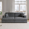 Oversized Loveseat Chaise With 2 USB Ports, 2 Cup Holders And 2 Throw Pillows Oversized Loveseat Chaise With 2 USB Ports, 2 Cup Holders And 2 Throw Pillows