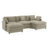 Modern Modular Sectional Sofa With Side Storage Pockets For Living Room