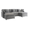 Modern Modular Sectional Sofa With Side Storage Pockets For Living Room