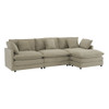 Modern Modular Sectional Sofa With Side Storage Pockets For Living Room