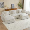 Modern Modular Sectional Sofa With Side Storage Pockets For Living Room