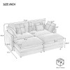 Modern Modular Sectional Sofa With Side Storage Pockets For Living Room