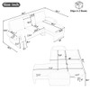 Convertible Futon Sofa Bed With Adjustable Backrest, Reversible Chaise Lounge And 2 Removable Armrest Pillows