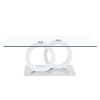 Contemporary Style Glass Top Coffee Table