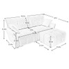 Sofa Set With Ottoman And Pillows, Textured, High Resilience Cushions