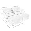 Sofa Set With Ottoman And Pillows, Textured, High Resilience Cushions