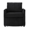 Upholstered Convertible Sleeper Sofa With 5 Position Backrest, Side Pockets, Storage