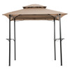 Outdoor Grill Gazebo With Double Tier Soft Top Canopy, Steel Frame, Bar Counters & Hook Outdoor Grill Gazebo With Double Tier Soft Top Canopy, Steel Frame, Bar Counters & Hook