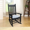 Classic Wooden Porch Rocker Chair White Populus Wood Comfortable Design