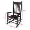 Classic Wooden Porch Rocker Chair White Populus Wood Comfortable Design