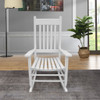 Classic Wooden Porch Rocker Chair White Populus Wood Comfortable Design Classic Wooden Porch Rocker Chair White Populus Wood Comfortable Design