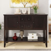 Cambridge Series - Console Table With Ample Storage 4 Small Drawers Bottom Shelf - Espresso