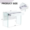 Environmental Protection Minimalist Dresser, Desk, Desktop Computer Desk, With Double Drawer Storage Space, Simple Home, Perfect For Various Styles - White