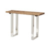 Rustic Glam Console Table With Reclaimed Wood And Iron Frame - Natural