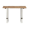 Rustic Glam Console Table With Reclaimed Wood And Iron Frame - Natural