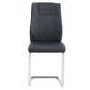 Modern Dining Chairs With Padded Seat, Metal Legs