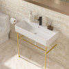 Ceramic Console Bathroom Sink With Overflow Ceramic Console Bathroom Sink With Overflow