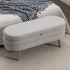 Velvet Fabric Storage Bench With Wood Legs Velvet Fabric Storage Bench With Wood Legs