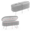 Velvet Fabric Storage Bench With Wood Legs