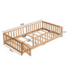 Solid Floor Bed With Door And Fence For Children Solid Floor Bed With Door And Fence For Children