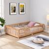 Solid Floor Bed With Door And Fence For Children Solid Floor Bed With Door And Fence For Children