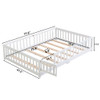 Solid Wood Floor Bed With Door And Fence For Children Solid Wood Floor Bed With Door And Fence For Children