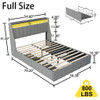 Bed With LED Lights, 4 Drawers, Winged Headboard Upholstered Bed With LED Lights, 4 Drawers, Winged Headboard Upholstered
