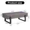 Rustic Coffee Table With Metal Legs