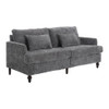 Mid Century Modern Chenille Fabric Loveseat Sofa, 2 Seat Upholstered Couch