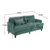 Mid Century Modern Chenille Fabric Loveseat Sofa, 2 Seat Upholstered Couch