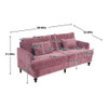 Mid Century Modern Chenille Fabric Loveseat Sofa, 2 Seat Upholstered Couch