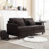 Mid Century Modern Chenille Fabric Loveseat Sofa, 2 Seat Upholstered Couch