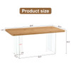 Modern Minimalist Wooden Table With Acrylic Legs