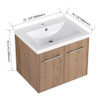 Modern Floating Bathroom Vanity With Resin Sink, Soft Close Doors Modern Floating Bathroom Vanity With Resin Sink, Soft Close Doors
