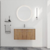 Modern Floating Bathroom Vanity With Resin Sink, Soft Close Doors Modern Floating Bathroom Vanity With Resin Sink, Soft Close Doors