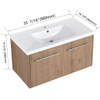 Modern Floating Bathroom Vanity With Resin Sink, Soft Close Doors Modern Floating Bathroom Vanity With Resin Sink, Soft Close Doors