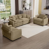 Elegant Corduroy Oversized Sectional Sofa Set With Deep Seats And Flexible Layout