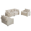 Elegant Corduroy Oversized Sectional Sofa Set With Deep Seats And Flexible Layout