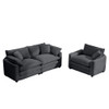 Elegant Corduroy Oversized Sectional Sofa Set With Deep Seats And Flexible Layout