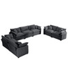 Elegant Corduroy Oversized Sectional Sofa Set With Deep Seats And Flexible Layout
