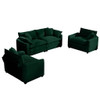 Elegant Corduroy Oversized Sectional Sofa Set With Deep Seats And Flexible Layout