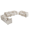 Elegant Corduroy Oversized Sectional Sofa Set With Deep Seats And Flexible Layout