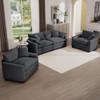 Elegant Corduroy Oversized Sectional Sofa Set With Deep Seats And Flexible Layout