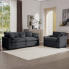 Elegant Corduroy Oversized Sectional Sofa Set With Deep Seats And Flexible Layout