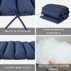 2 Piece Outdoor Chaise Lounge Chair Cushion Replacement Set
